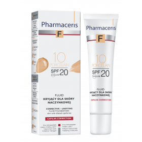 PHARMACERIS F FLUID KRYJĄCY DLA SKÓRY NACZYNKOWEJ SPF 20 CAPILAR-CORRECTION 10 PORCELAIN 30 ML